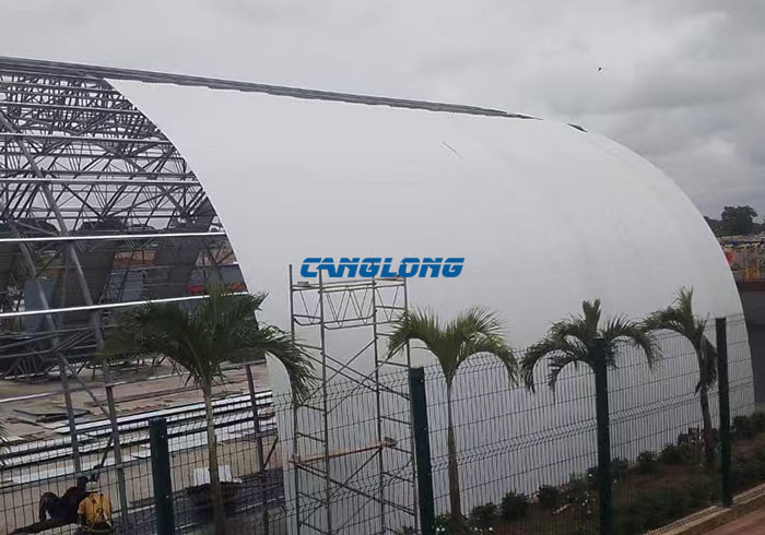steel truss curved exhibition hall