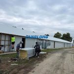 Steel frame chicken shed in the United States American Chicken Shed