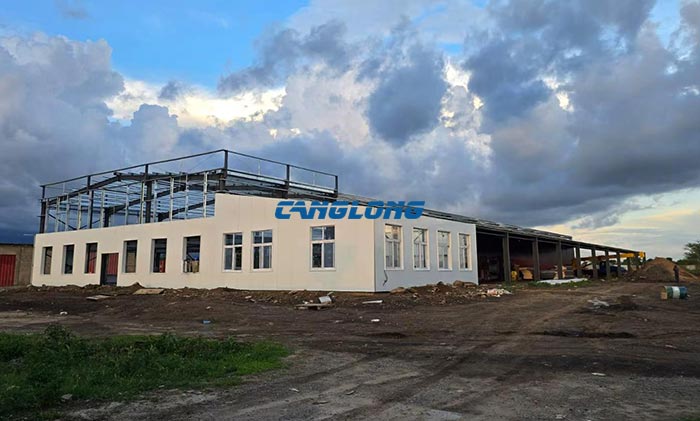 steel workshop with office