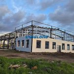 1000㎡ steel workshop with office in Tanzania Tanzania steel workshop building