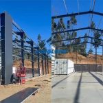 Installation of the 800㎡ steel frame warehouse in Chile is underway Chile steel frame warehouse installation