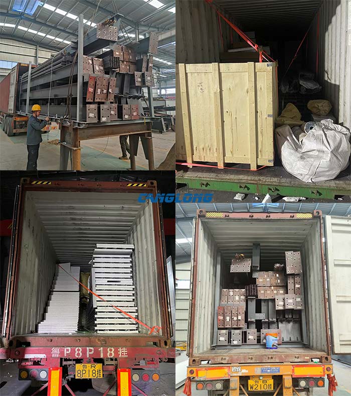 steel structure kits shipment