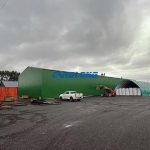 1000㎡ green steel structure warehouse in Chile green steel structure warehouse