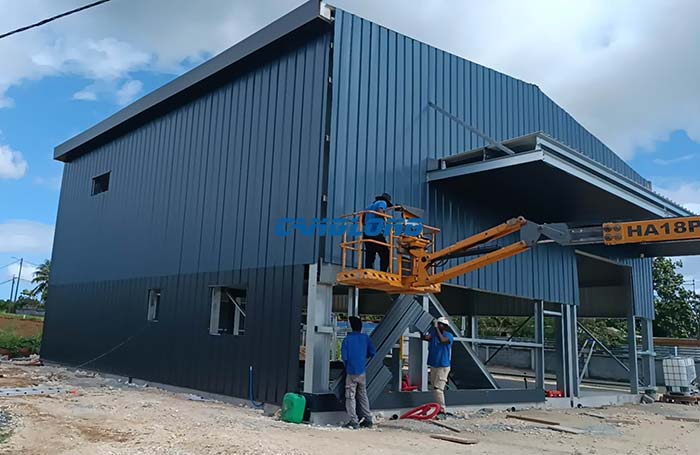 galvanized steel warehouse construction