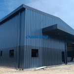 Galvanized steel warehouse with mezzanine in Guadeloupe galvanized steel warehouse