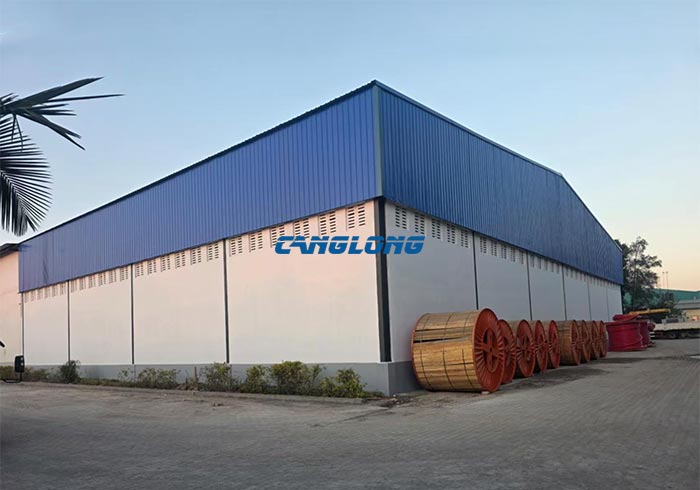 1200 square meter steel structure workshop in Zambia
