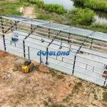 Construction of the 4,000 sq ft pre manufactured steel warehouse in the USA pre manufactured steel warehouse construction