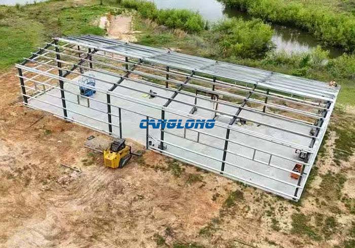 pre manufactured steel warehouse construction