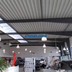 Steel structure showroom for automobile in Sweden steel structure car showroom