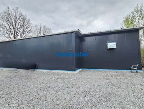 single slope roof metal warehouse