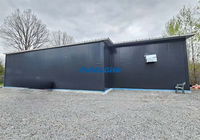 single slope roof metal warehouse