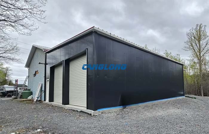 single slope roof metal warehouse