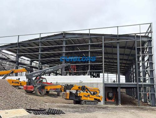 America steel structure workshop frame installation