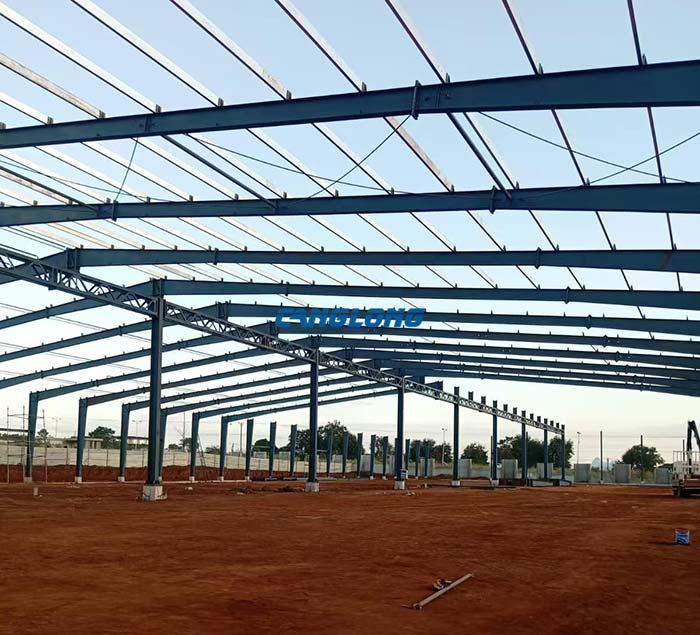 large span steel structure industrial warehouse