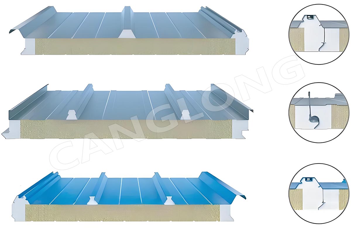 PU Edge Sealing Rock Wool Roof Panel
