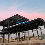Construction of two-story steel frame building in Cyprus Cyprus two-story steel frame building