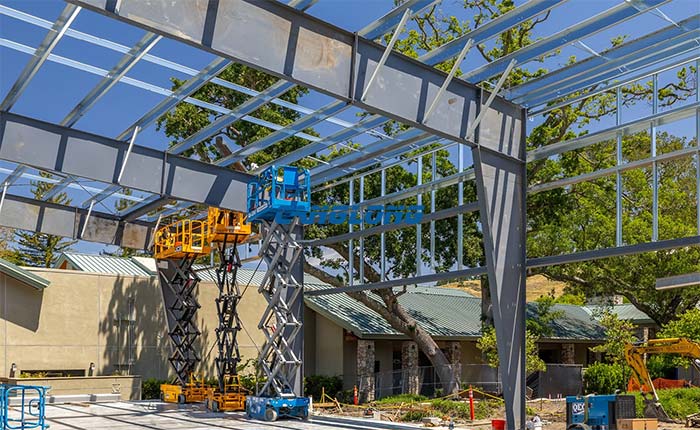 steel structure workshop installation