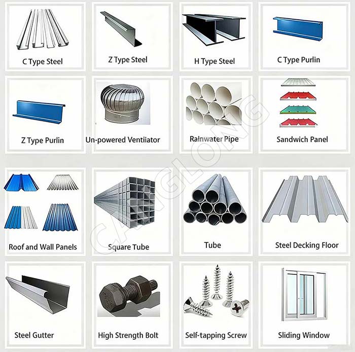 steel frame structure workshop kits